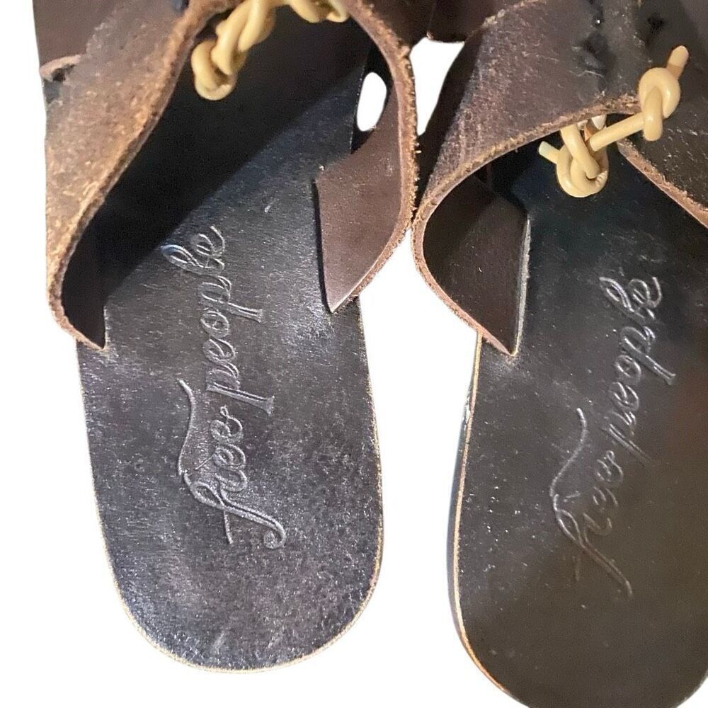 Free People Sophie Skip on sandal brown size 9 - Picture 3 of 6